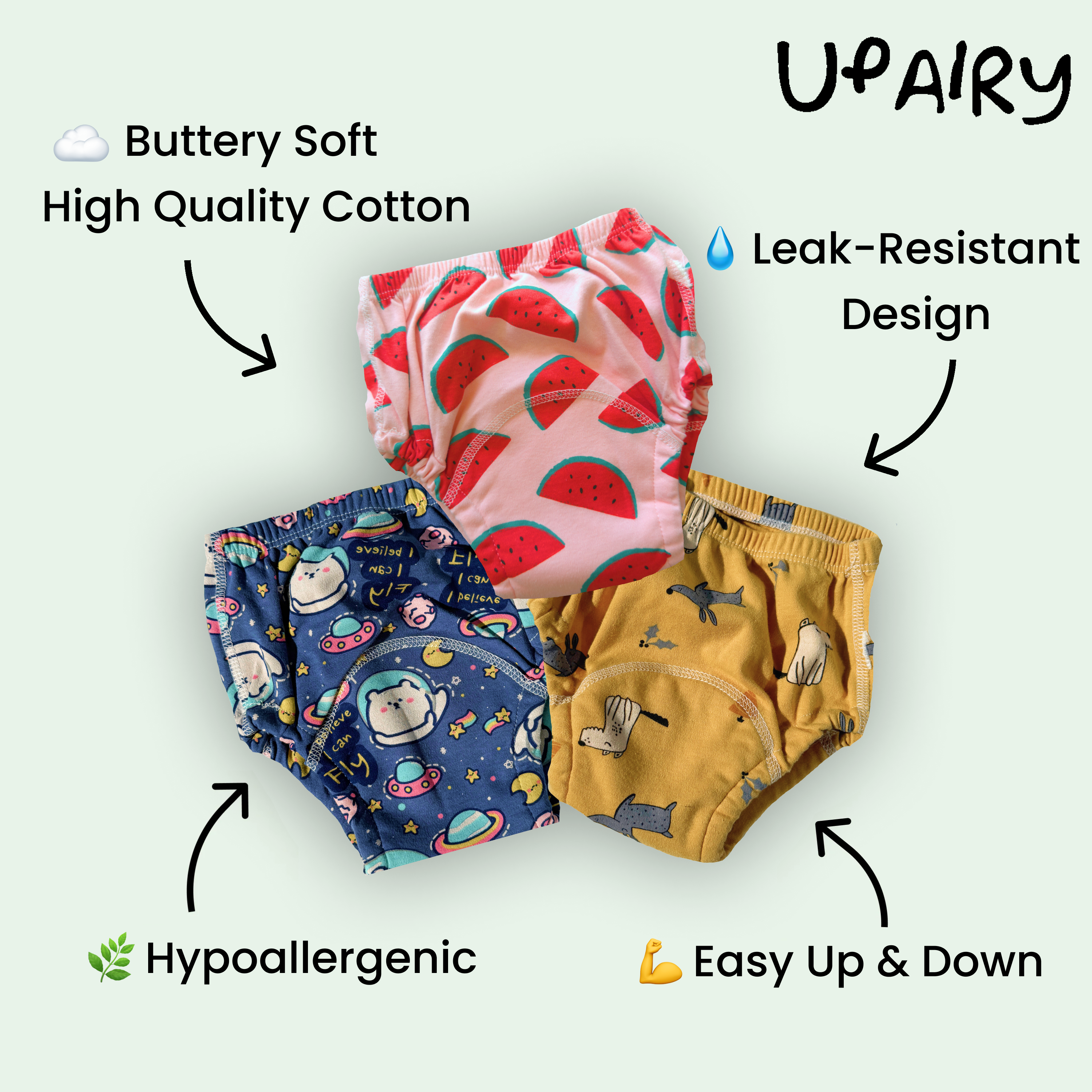 Potty Training Underwear Aliens / S (7-20lbs / 3-9kg) Potty Training Underwear Aliens / S (7-20lbs / 3-9kg)